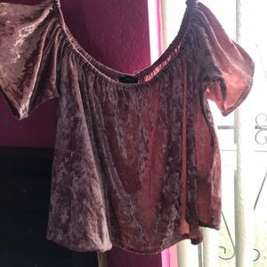 Velvet Off the Shoulder Top